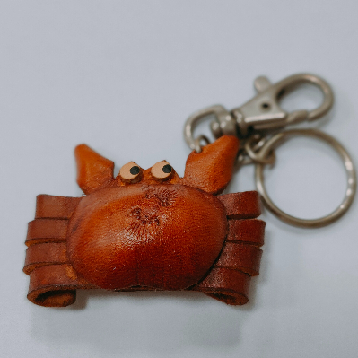 螃蟹鑰匙圈-皮塑小物